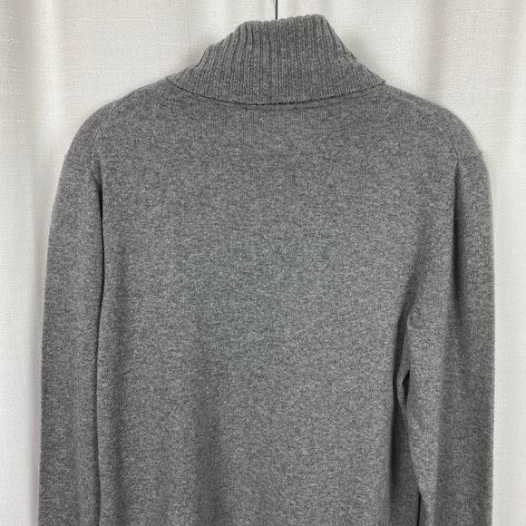 Lafayette 148 Gray Turtleneck Long Sleeve Wool&Cashmere Sweater Sz.L - Picture 7 of 9